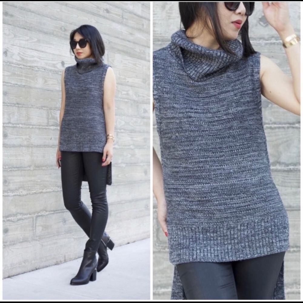 Banana Republic Cowl Neck High Low Tunic Sweater